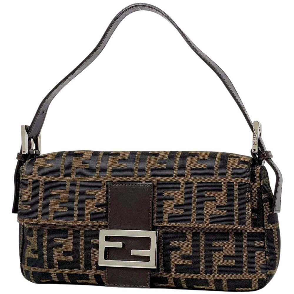 Fendi Zucca pattern Mamma Baguette shoulder bag, canvas, brown, 26424, women's.